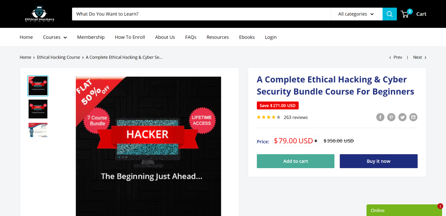 Ethical Hackers Academy Course