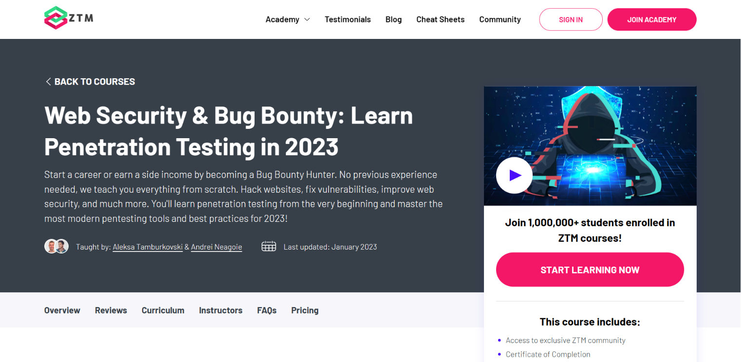 Zero to Mastery Course